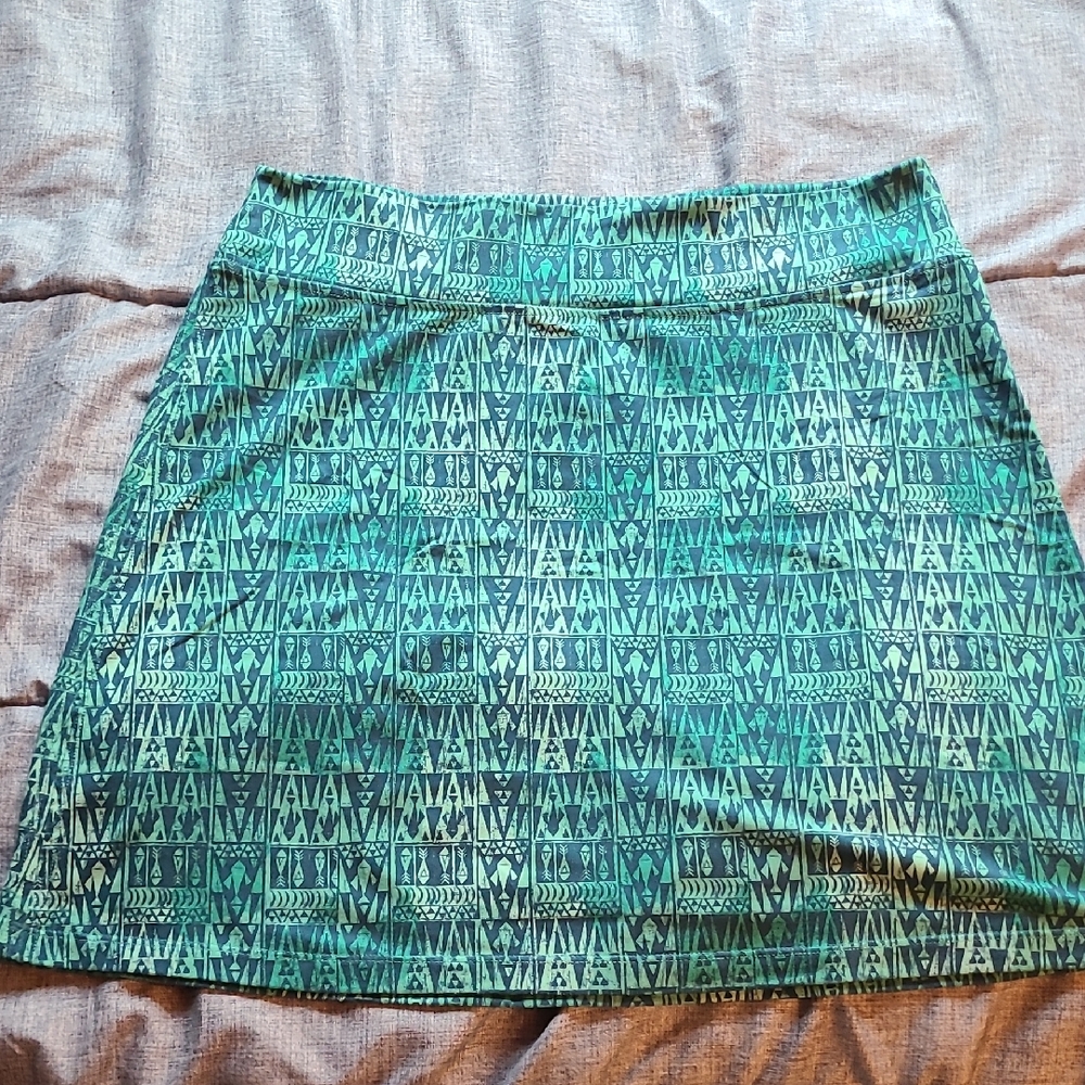 Green Patterned Women's Skirt